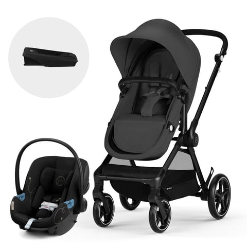 Cybex - Coche Travel System Eos 2 En 1 Negro + Aton G + Base