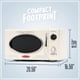 thumbnail image 3 of Nostalgia RMO4IVY Retro 0.9 Cubic Foot 800-Watt Countertop Microwave Oven, 5 Power Levels and 12 Cook Settings, LED Display, Ivory, 3 of 3
