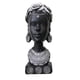 thumbnail image 4 of Estatua de cabeza de mujer africana novedosa, adorno elegante de resina, escultura de arte de busto femenino coleccionable para escritorio, dormitorio Plata, 4 of 5