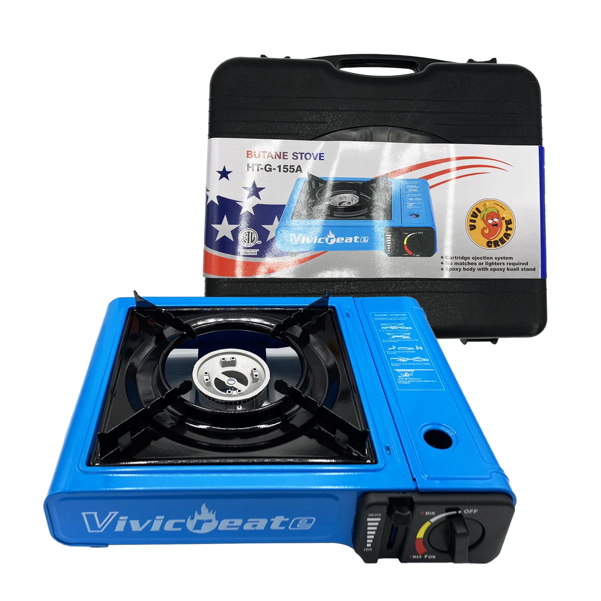 Estufa Portátil De Butano Vivicreate 7000 Btu Con Encendido Automático