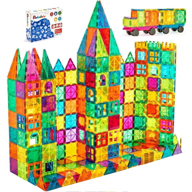 Juego de azulejos magnéticos para construcción Anbalulu, 134 piezas, para niños mayores de 3 años