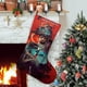 thumbnail image 1 of Vértigo Tema: Calcetines de Navidad, fino lino blanco para colgar en escaleras y chimenea, decoración navideña para el hogar, regalo de Navidad. 45cm × 32cm, 1 of 5