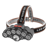 Genérico - Linterna Minero De 9 Led, Cabeza Ajustable Recargable Usb Linterna Negro Luz Blanco