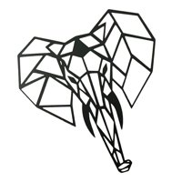 Bothyi - Decoraciones De Pared Colgantes De Metal Cabeza De Elefante Para La Sala De Estar De La Oficina En El Hogar