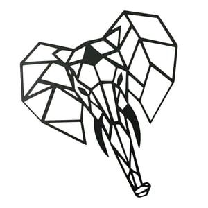 Bothyi - Decoraciones De Pared Colgantes De Metal Cabeza De Elefante Para La Sala De Estar De La Oficina En El Hogar