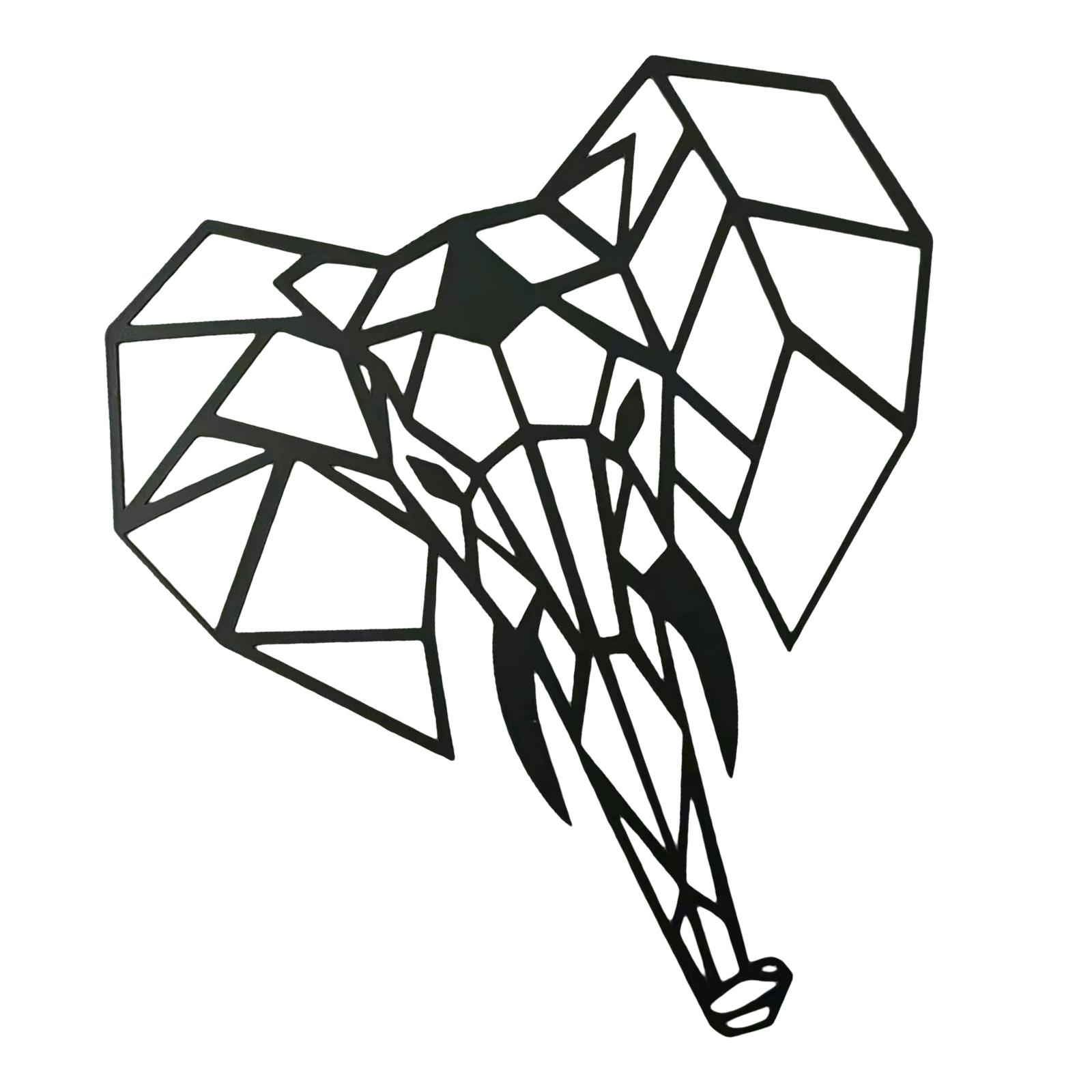 Bothyi - Decoraciones De Pared Colgantes De Metal Cabeza De Elefante Para La Sala De Estar De La Oficina En El Hogar