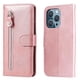 thumbnail image 1 of Funda con Cremallera para iPhone 12 PRO MAX, Carcasa Cartera de Cuero PU con Soporte y Tarjetero, 1 of 6