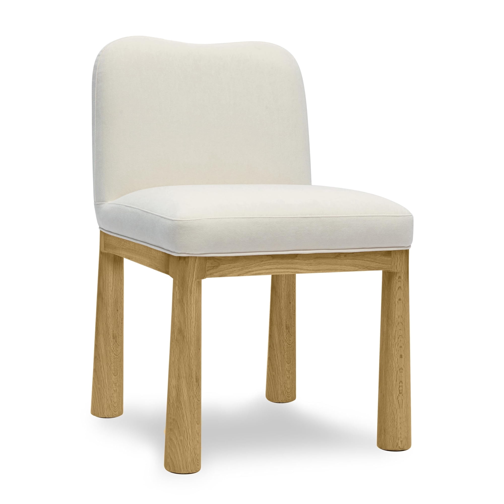Silla De Comedor Tov Furniture Tiara De Terciopelo Crema Roble