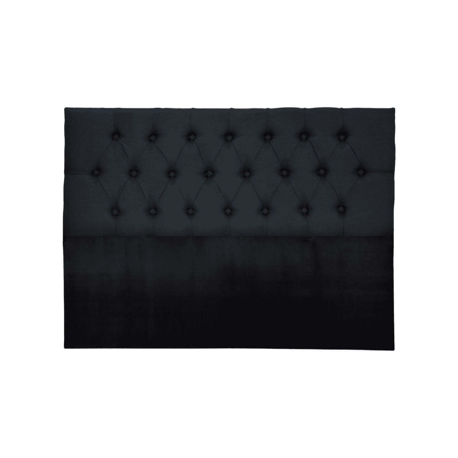Importclick - Respaldo 2 Plazas Piso Capitone Premium 150x140 Cm Negro Lino