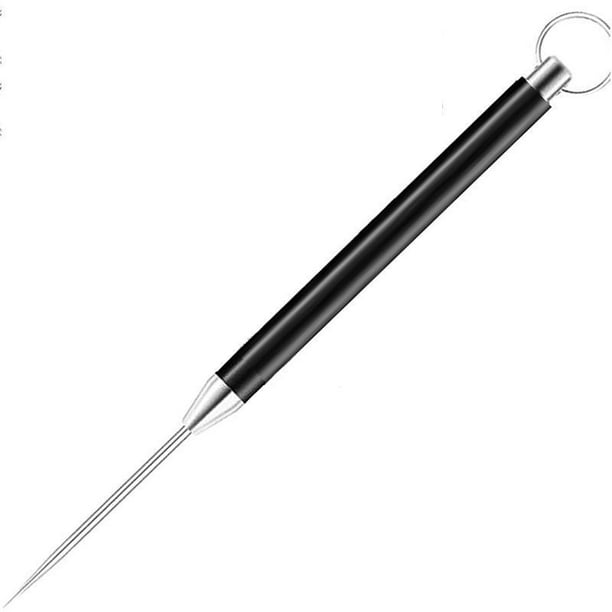 Titanium Alloy Retractable Toothpick Key Chain Pendant - Your Ultimate Self-defense and Tooth Cleaning Tool on the Go!