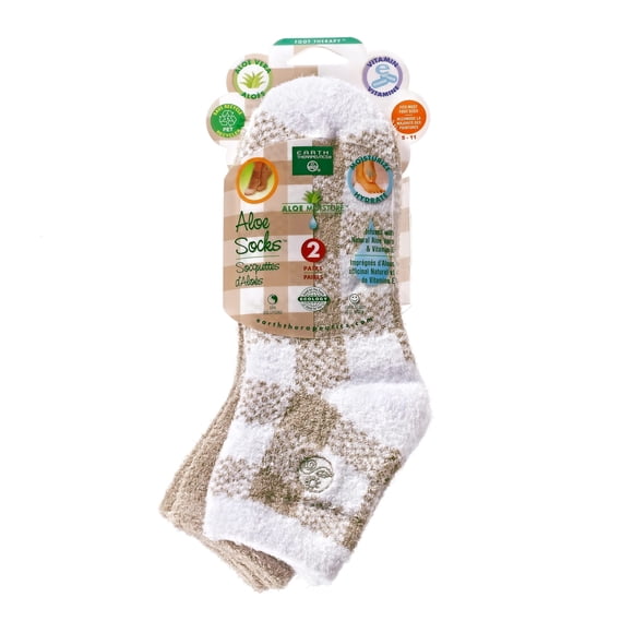 Calcetines hidratantes Earth Therapeutics Aloe Vera - 2 pares