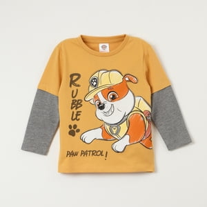 Polera Manga Larga Niño Rubble Café Paw Patrol