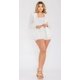thumbnail image 3 of Conjunto De 2 Piezas De Blazer Liso Con Cinturón Y Shorts Plus Color Blanco Roto (para Mujer), 3 of 4