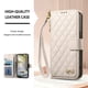 thumbnail image 4 of Funda tipo cartera FOXDOCK para Samsung Galaxy S26, estampado de diamantes, con ranuras para tarjetas, soporte y cremallera - Blanco, 4 of 6
