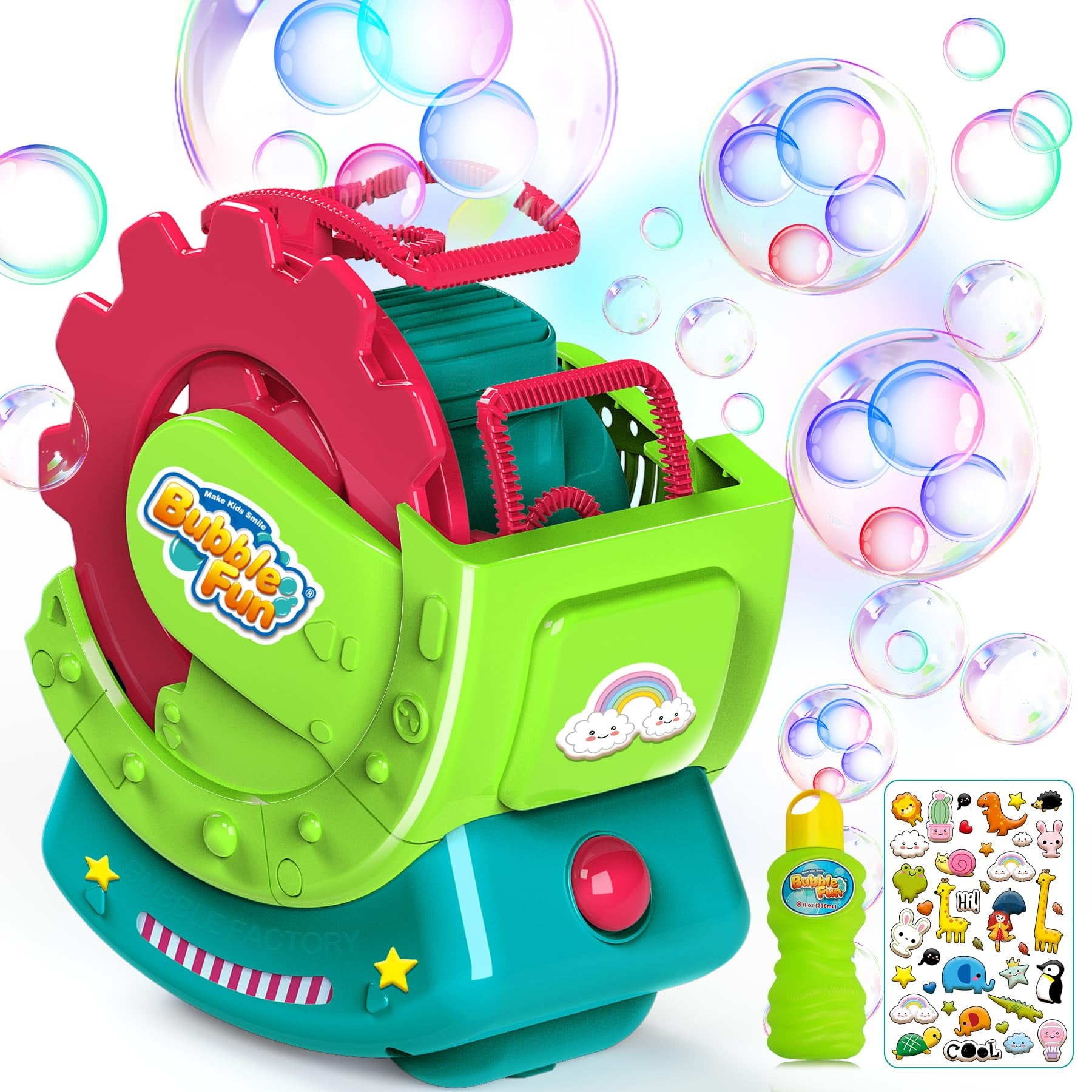 Make Kids Smile Bubble Fun - Máquina De Burbujas Que Hace Sonreír A Los Niños Con Más De 6000 Burbujas