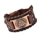 thumbnail image 1 of Retro Wristband Triangle Rune Triangle Letter Nordic Charm Bracelet Rune Bracelet Bangle Wristband , Cuero Rojo Cobre, 1 of 5