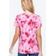 thumbnail image 3 of Saronite Top de Jersey de Algodón de Manga Corta con Estampado Tie-dye, Rosa (para Mujer), 3 of 4