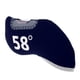 thumbnail image 3 of protector de la cubierta de la cabeza del headcover del hierro del putter del hierro del club de golf 58 grados azul marino, 3 of 5