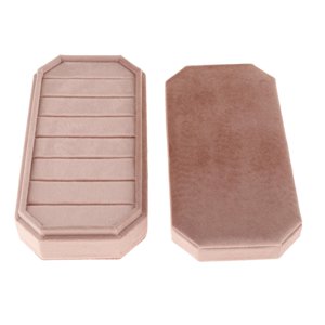 Magideal - Soporte De Exhibición De Anillos Con Tapa Vitrina Organizador De Contenedores De Almacenamiento De Joyas Soportes De Exhibición Desmontables Terciopel , Opción 3