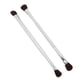 thumbnail image 5 of Juego de 2 brochas de doble punta para sombras de ojos, de fibra suave, plateadas, para contorno de nariz, herramienta cosmética, 5 of 8
