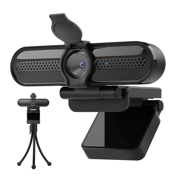 Cámara Web 2K/1080p con 2 Micrófonos para Transmisión de Conferencias en Computadora Laptop, Cámara Web USB con Enfoque Automático Vizolink