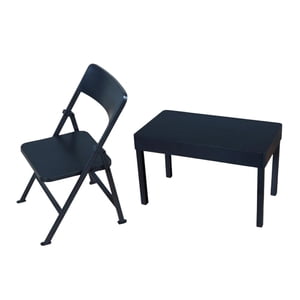 Bothyi - Taburete De Escritorio En Miniatura 1/12 Para Modelo De Casa De Muñecas Display Fairy Garden Black