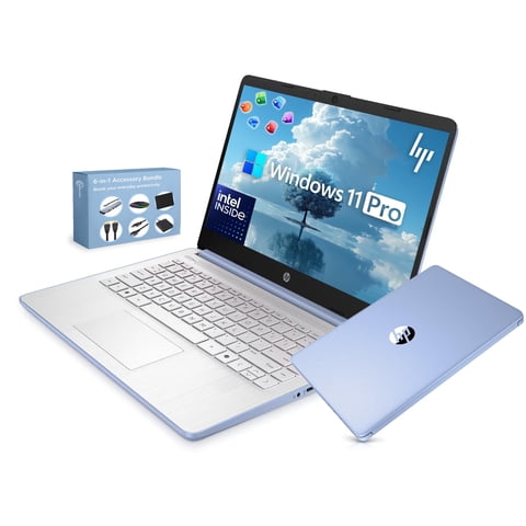 Notebook Hp 14"" Intel N150 4 Gb Ddr5 628 Gb Win11 Pro Azul