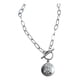 thumbnail image 1 of Collar Medalla Sagrado Corazón En Acero Inoxidable Plateado Plateado, 1 of 3
