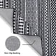 thumbnail image 4 of Alfombra bohemia pequeña de 60 x 90 cm, estilo geométrico, lavable a máquina, antideslizante, marroquí, para entrada, color negro, 4 of 5