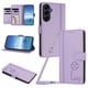 thumbnail image 1 of Funda Cartera Trébol para Samsung Galaxy A55 5G con Ranuras Tarjetas y Carga Inalámbrica Morado claro, 1 of 6