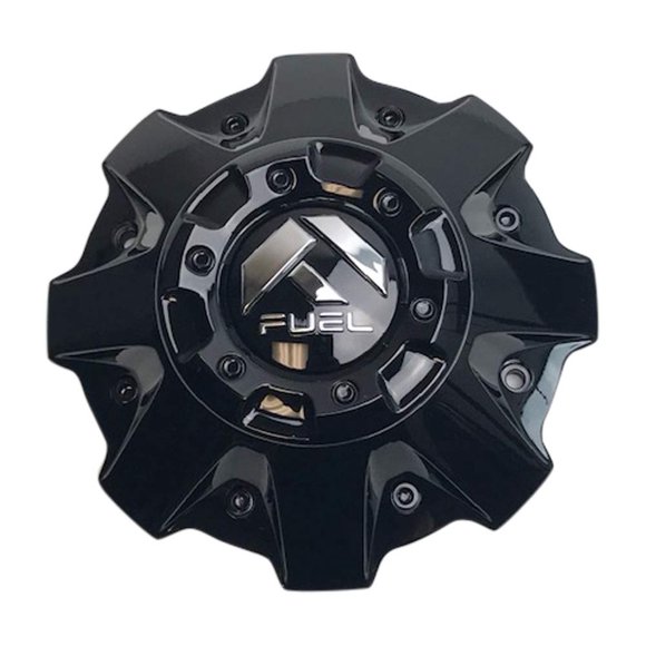 Tapa central FUEL OFF-ROAD negro brillante con remaches