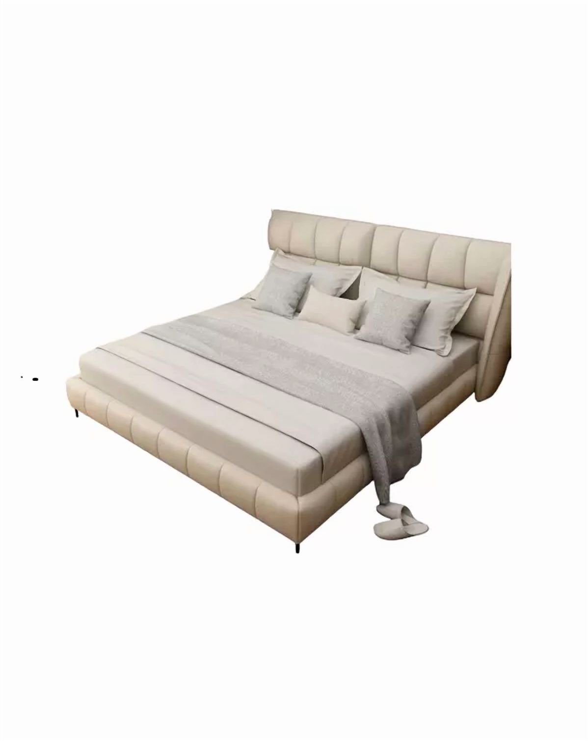 Genérico - Piecera 60X220 Cm + 2 Fundas Para Cama Gruesa Color Gris Claro