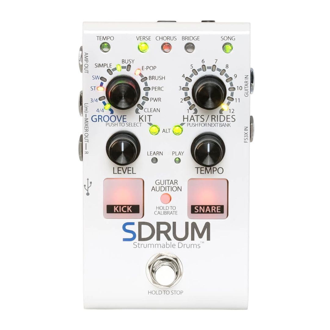 Pedal De Caja De Ritmos Digitech Automático Multiefecto Sdrum-u