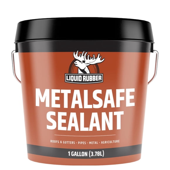 Sellador de goma líquida MetalSafe para techo metálico de 3,78 L, color negro