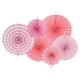 thumbnail image 1 of Conjunto de Ventiladores de Papel Colgantes Uxcell Rosa 6 Piezas, 1 of 3