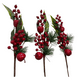 thumbnail image 3 of Pack 3 Bayas Ramas Flores Artificiales Acebo Tallos Navidad 2025, 3 of 5