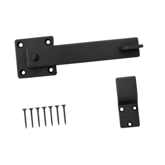 Juego De Pestillo Para Puerta De Granja Flip Fence, Multiusos, Resistente, Color Negro Mate, Longitud De 15,2 Cm