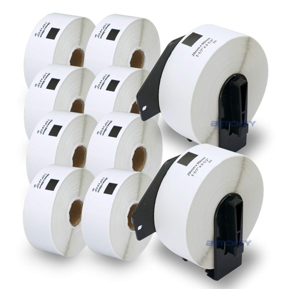 Etiquetas BETCKEY DK-1201 29 × 90 mm 10 rollos + soportes