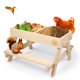 thumbnail image 1 of Comedero Para Gallinas Mesa De Picnic De Madera Grande, 1 of 6