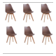 thumbnail image 1 of Pack 6 Sillas Tulip Acolchadas Café, 1 of 1