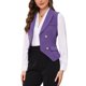 thumbnail image 4 of INSPIRE CHIC Chaleco de Traje para Mujer Doble Botonadura Negocios Solapa Elegante Chaleco de Cintura M Púrpura, 4 of 6