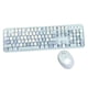 thumbnail image 1 of Combinaciones de teclado y ratón inalámbricos de colores para computadora, teclas flexibles para máquina de escribir, teclado de tamaño completo para oficina, conexión de 2,4 GHz sin interrupciones y, 1 of 6