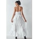 thumbnail image 2 of Saronite Vestido Casual con Tirantes Ajustables, Brillante y Volantes, Color Blanco (para Mujer), 2 of 5