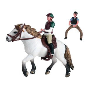 Magideal - Figura De Caballo Modelo Caballo Con Silla De Montar, Estatua De Vida Silvestre Realista Pequeña De Pvc, Juguete Educativo Para Niños Y Niñas Mayores Estilo D