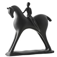 Magideal - Figura Abstracta, Escultura De Caballo, Decoración De Mesa, Estatua Moderna Nórdica Minimalista Para Estantería, Dormitorio, Mesa De Comedor Y Escrito Negro