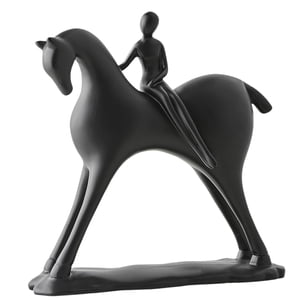 Magideal - Figura Abstracta, Escultura De Caballo, Decoración De Mesa, Estatua Moderna Nórdica Minimalista Para Estantería, Dormitorio, Mesa De Comedor Y Escrito Negro