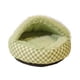thumbnail image 1 of Cama De Felpa Con Capucha Para Gatos, Cómoda Cama Para Gatitos, Suministros Para Mascotas, Cachorros, Color Verde, 1 of 5