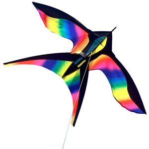 Magideal - Cometa De Golondrina Colorida De Una Sola Línea Enorme Con Cuerda Fácil 175X70Cm Para Jugar En La Playa Deportes Al Aire Libre Adolescentes