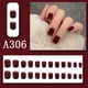 thumbnail image 2 of Press On Nail, Short Wine Red Fake Nail, Glossy Full Cover False Nail With Design, For Women Girls DIY, 2 of 2
