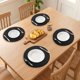 thumbnail image 3 of Juego de 6 Manteles Individuales de Casa de Campo para Decoración de Mesa de Comedor, Mantel de Cocina Rústico Lavable Negro de 15 pulgadas, 3 of 6